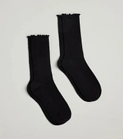 Perfect Set Two-Pack Ruffle Trim Socks