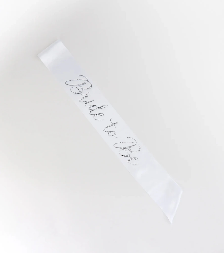 Rhinestone Bride To Be Satin Sash