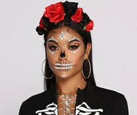 Black and Red Rose Halloween Headband