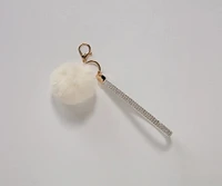 Faux Fur Pom Wristlet Keychain
