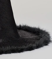 Spellbinding Beauty Velvet Marabou Witch Hat