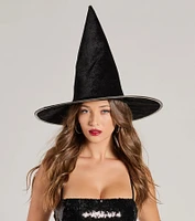 Hexed Beauty Velvet Rhinestone Witch Hat