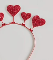 Cupid Cutie Rhinestone Heart Headband
