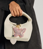 Whimsical Rhinestone Butterfly Bag Charm