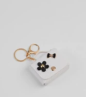 Flower Bow Mini Purse Keychain