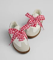 Two Pack Gingham Print Shoelaces