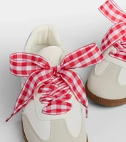 Two Pack Gingham Print Shoelaces