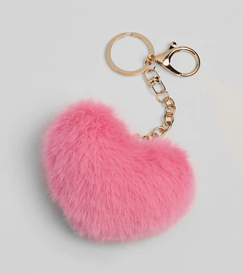 Soft At Heart Faux Fur Plush Keychain