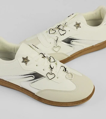 Six-Piece Dainty Heart Shoe Charms