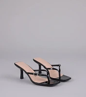 Love Story Era Heart Rhinestone Thong Heels