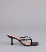 Love Story Era Heart Rhinestone Thong Heels