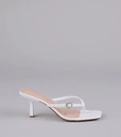 Love Story Era Heart Rhinestone Thong Heels