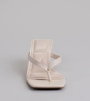 Feeling Chic Thong Square Toe Heels