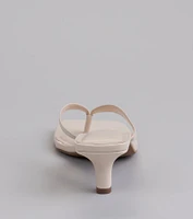 Feeling Chic Thong Square Toe Heels