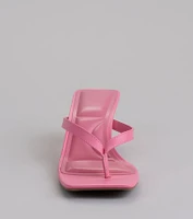 Feeling Chic Thong Square Toe Heels