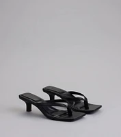 Feeling Chic Thong Square Toe Heels