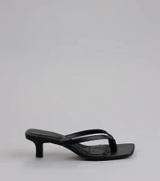 Feeling Chic Thong Square Toe Heels