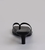 Feeling Chic Thong Square Toe Heels