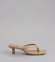 Feeling Chic Thong Square Toe Heels