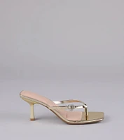 Love Story Era Heart Rhinestone Thong Heels