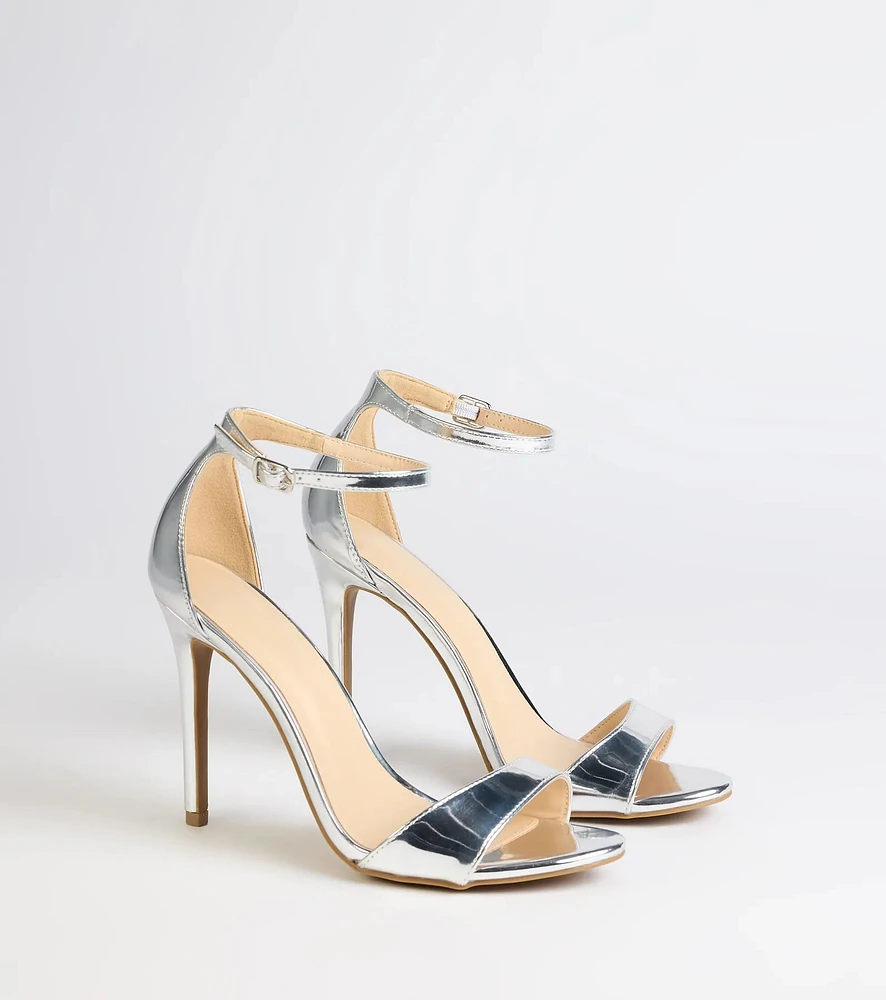 Glam Steps Metallic Stiletto Heels