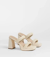 Social Season Braided Strap Mules