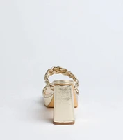 Social Season Braided Strap Mules