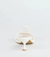Vacay Ready Flower Strap Stiletto Mules