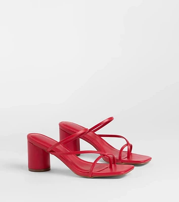 So Much Personality Strappy Block Heels