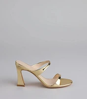 Chic Strut Strappy Block Heel Mules