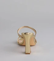 Chic Strut Strappy Block Heel Mules