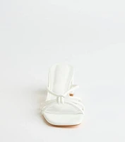 Sleek Staple Strappy Square Toe Mules