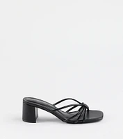 Sleek Staple Strappy Square Toe Mules