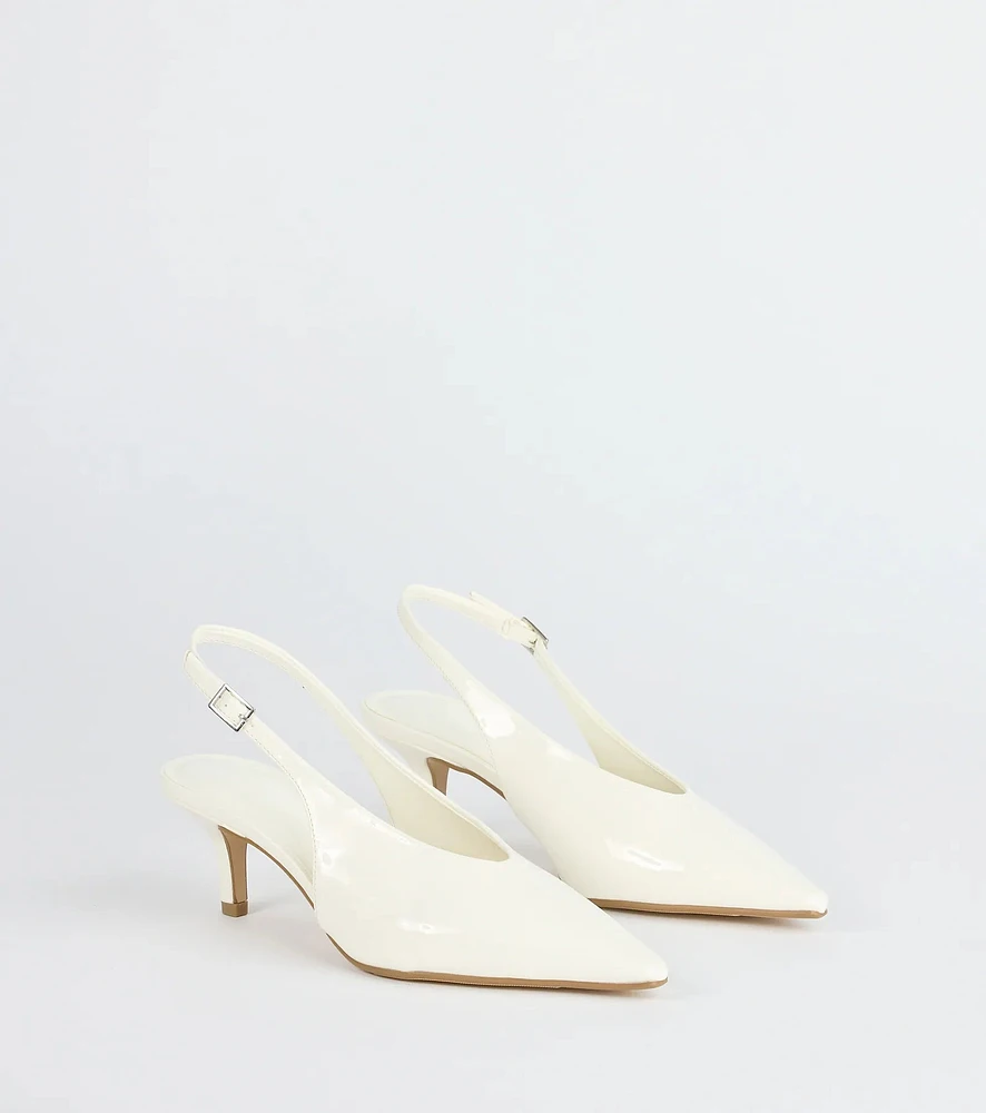 Lookin' Sleek Sling-Back Stiletto Pumps