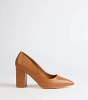 All Classy Block Heel Pumps
