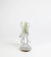 Whimsically Chic Butterfly Rhinestone Block Heels