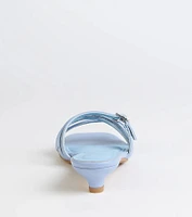 Trendy Steps Buckle Strap Kitten Heel Mules