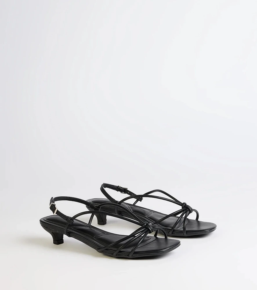 Tied Together Strappy Kitten Heels