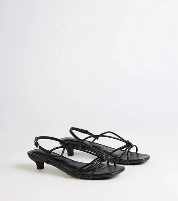 Tied Together Strappy Kitten Heels