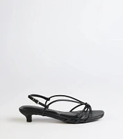 Tied Together Strappy Kitten Heels