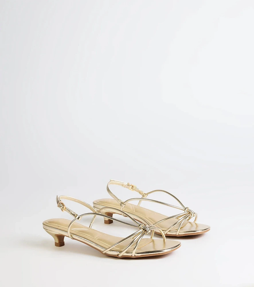 Tied Together Strappy Kitten Heels