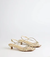 Tied Together Strappy Kitten Heels