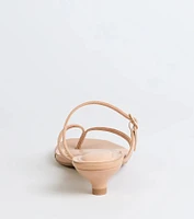 Chic Trend Thong Strap Kitten Heel Mules