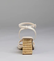 Sweeten Up Straw Block Heels
