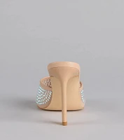 Night Glam Rhinestone Mesh Stiletto Heels