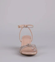 Sparkle Agenda Rhinestone Strappy Block Heels