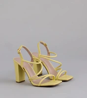 Flirt Mode Activated Strappy Block Heels