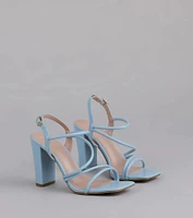 Flirt Mode Activated Strappy Block Heels