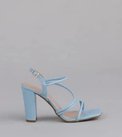 Flirt Mode Activated Strappy Block Heels