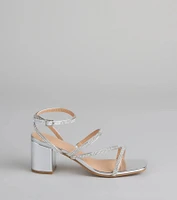 Made You Sparkle Rhinestone Block Heels